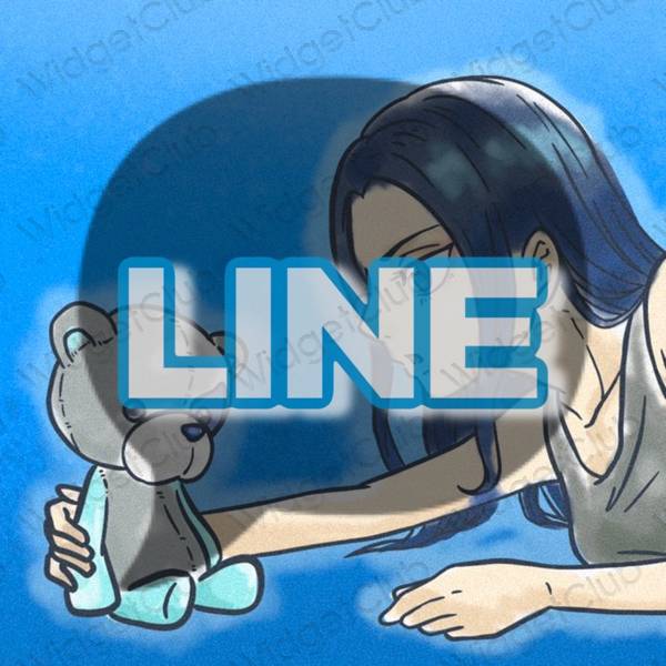 미적인 보라색 LINE 앱 아이콘