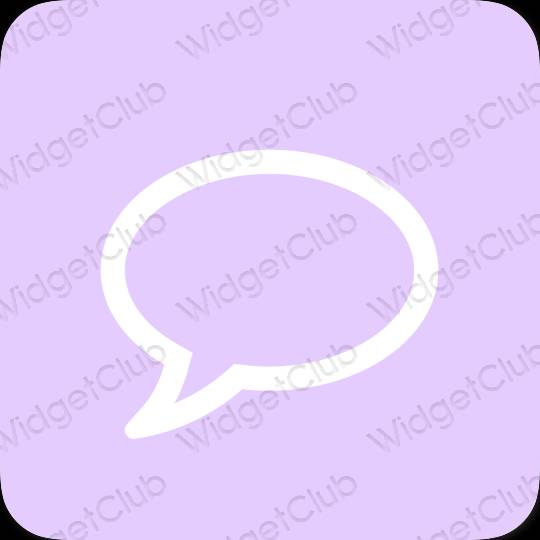 Aesthetic pastel blue Messages app icons