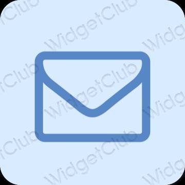 Estetis biru pastel Mail ikon aplikasi