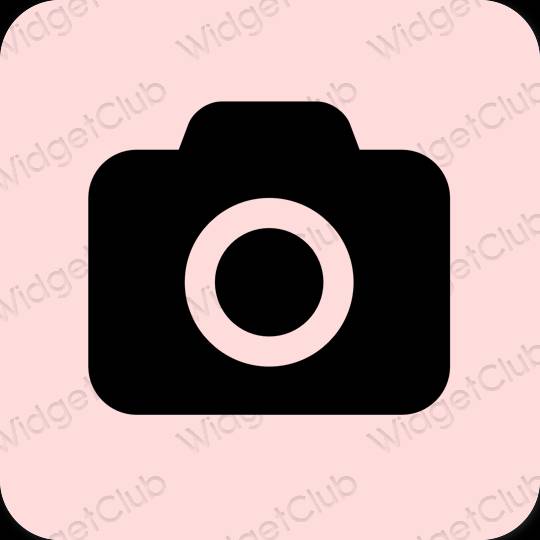 Ästhetisch Pastellrosa Camera App-Symbole