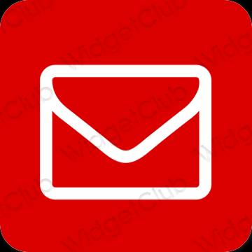Естетичний червоний Gmail значки програм