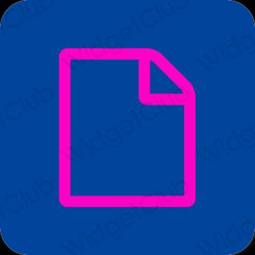 Æstetisk lilla Files app ikoner