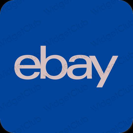 審美的 藍色的 eBay 應用程序圖標