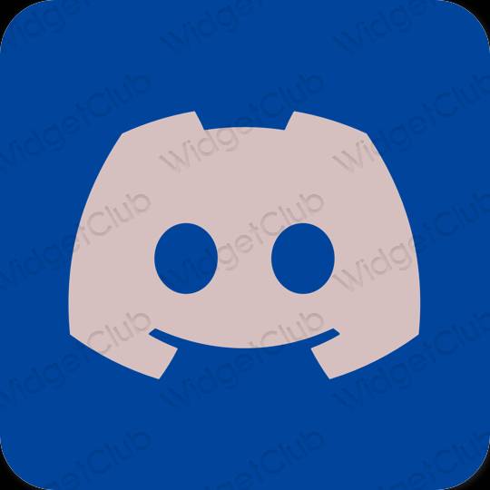 미적인 파란색 discord 앱 아이콘
