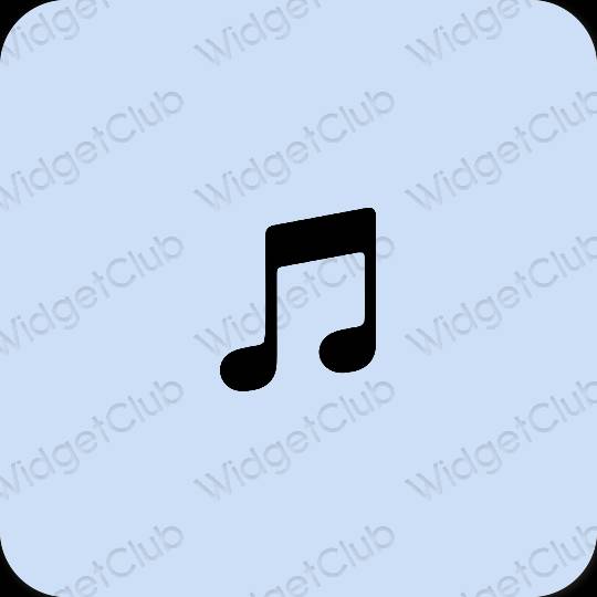Thẩm mỹ màu xanh pastel Apple Music biểu tượng ứng dụng