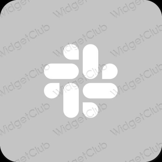 Estetisk grå Slack app ikoner