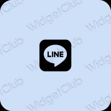 Aesthetic purple LINE app icons