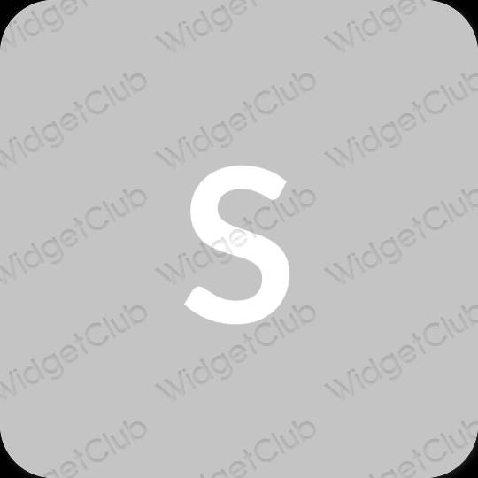 Estetyka szary SHEIN ikony aplikacji