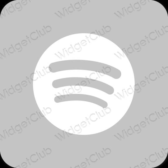 Estetico grigio Spotify icone dell'app