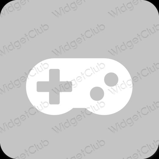 Estetický šedá Game ikony aplikací