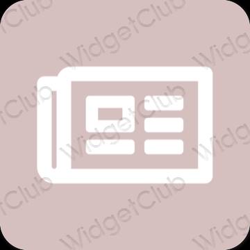 Stijlvol roze Books app-pictogrammen