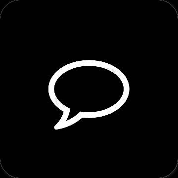 Stijlvol zwart Messages app-pictogrammen