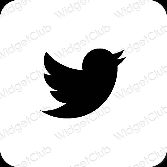 Icônes d'application Twitter esthétiques