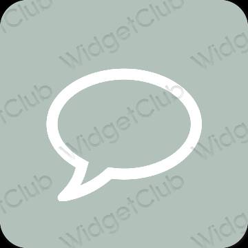 Estético verde Messages ícones de aplicativos