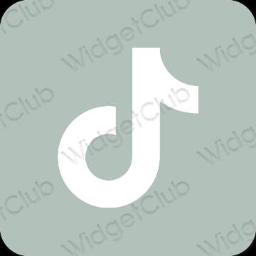 Æstetisk grøn TikTok app ikoner