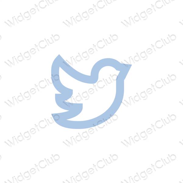 جمالية Twitter أيقونات التطبيقات