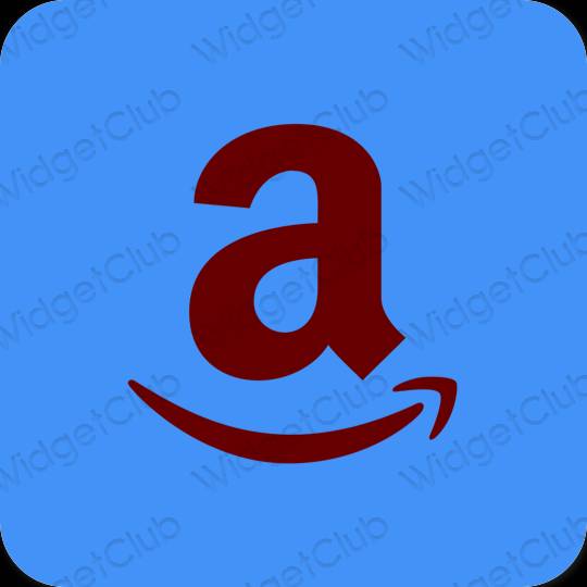 Estetyka niebieski Amazon ikony aplikacji