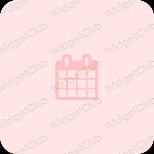 Ესთეტიური ვარდისფერი Calendar აპლიკაციის ხატები
