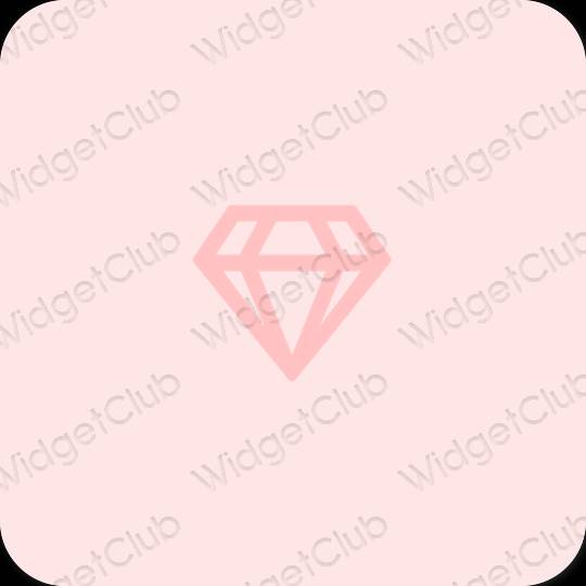Æstetisk lyserød AppStore app ikoner