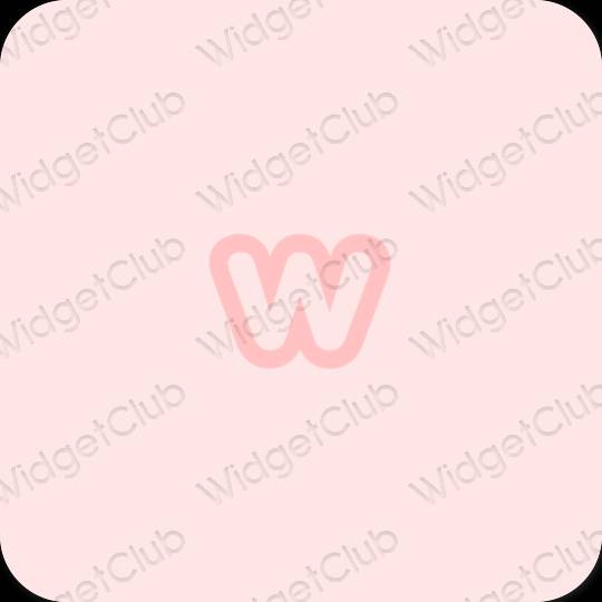 審美的 柔和的粉紅色 Weebly 應用程序圖標