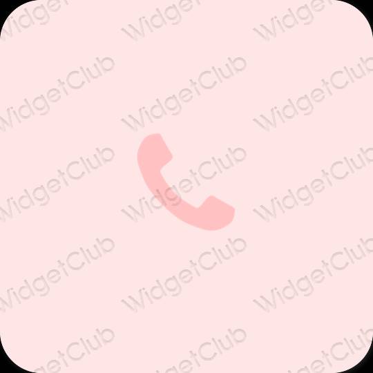 Estetinis rožinis Phone programėlių piktogramos
