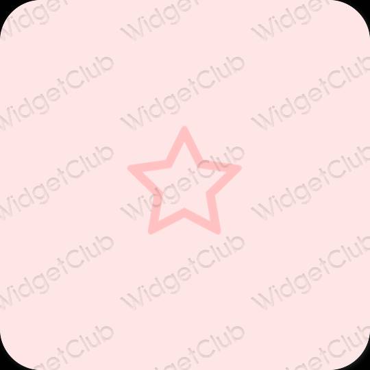 Aesthetic pink Books app icons