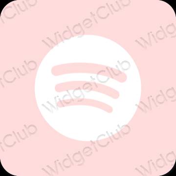 审美的 柔和的粉红色 Spotify 应用程序图标