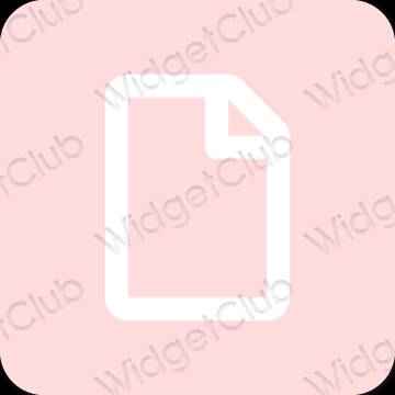 Aesthetic pink Notes app icons