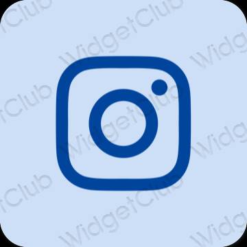 Estetik pastel mavi Instagram uygulama simgeleri