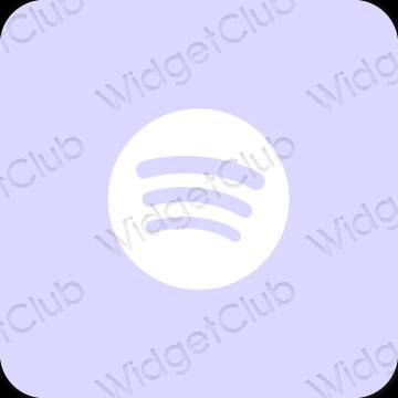 Estetik biru pastel Spotify ikon aplikasi