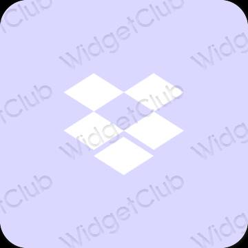 Estetik biru pastel Dropbox ikon aplikasi