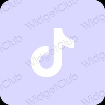 Estetisk pastellblå TikTok app ikoner