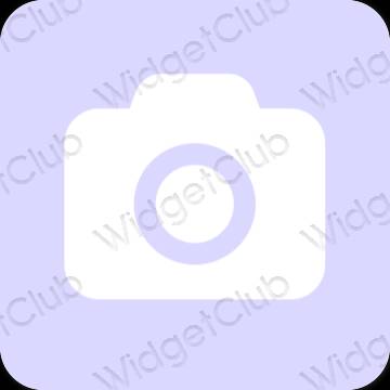 Esteetiline lilla Camera rakenduste ikoonid