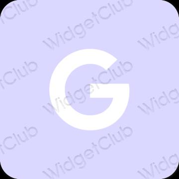 Estetico blu pastello Google icone dell'app