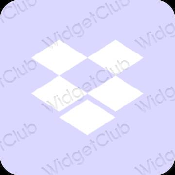 Stijlvol pastelblauw Dropbox app-pictogrammen