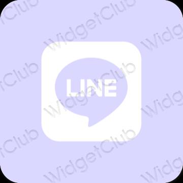 эстетический пурпурный LINE значки приложений
