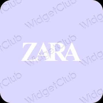 Thẩm mỹ màu xanh pastel ZARA biểu tượng ứng dụng