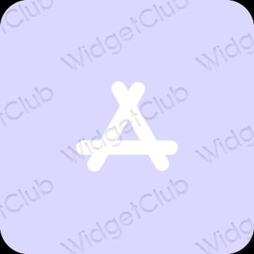 Estetisk pastellblå AppStore app ikoner