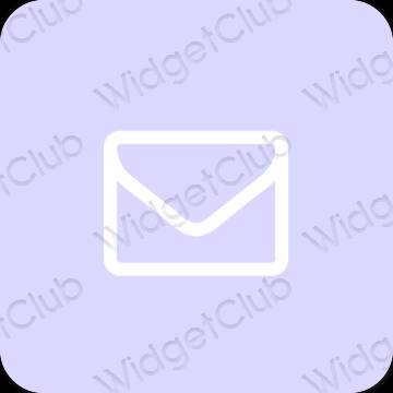 Ästhetisch pastellblau Mail App-Symbole