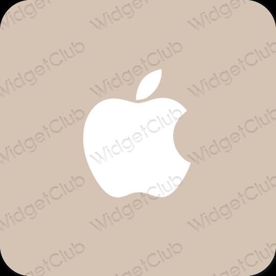 Aesthetic beige Apple Store app icons