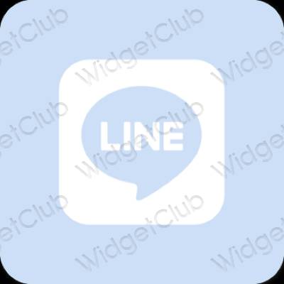 Estetis ungu LINE ikon aplikasi