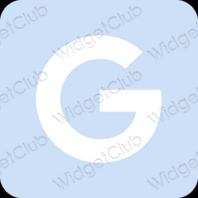 Estetik pastel mavi Google proqram nişanları