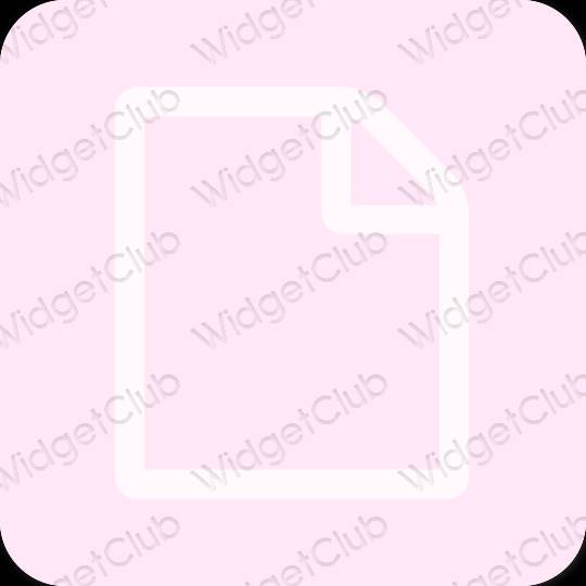 Estetický nachový Files ikony aplikací
