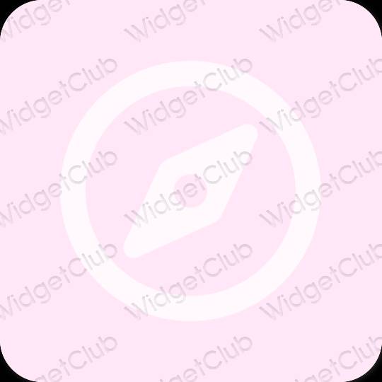 Estetyka fioletowy Safari ikony aplikacji