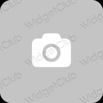 Estetyka szary Camera ikony aplikacji