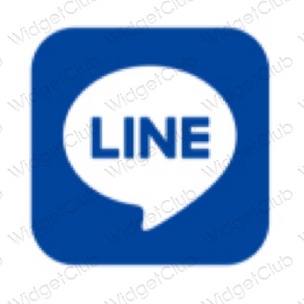 Aesthetic blue LINE app icons