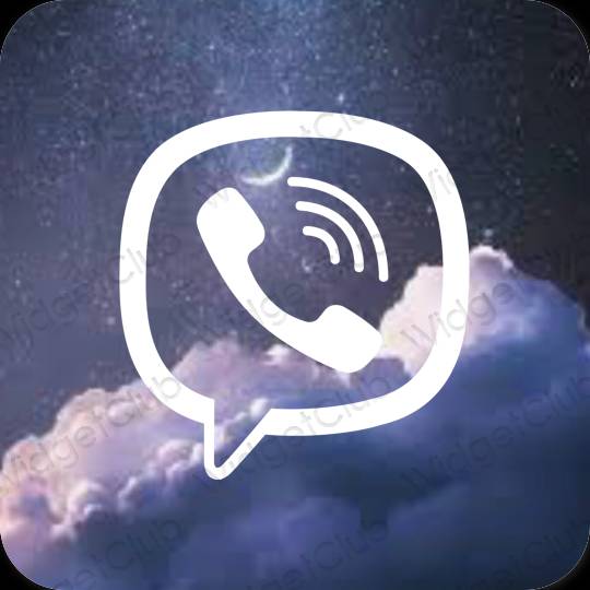 Ikon aplikasi estetika Viber