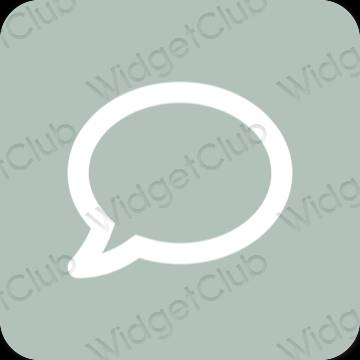 Æstetisk grøn Messages app ikoner