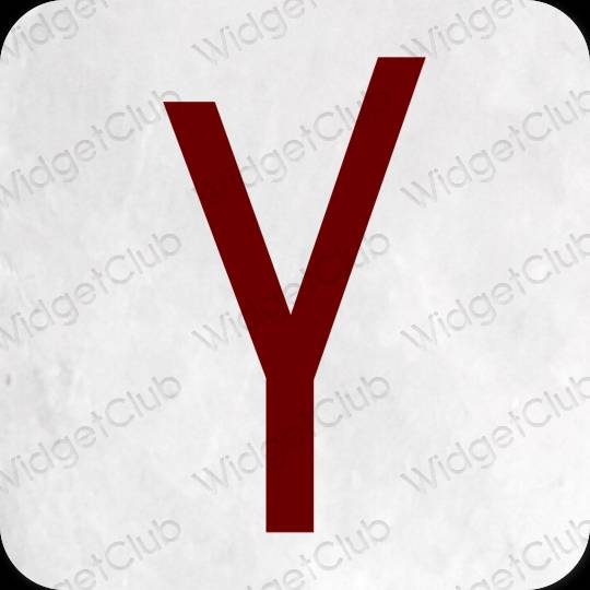 Estetický hnědý Yahoo! ikony aplikací