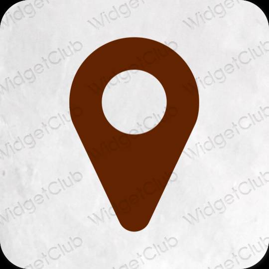 Ästhetische Map App-Symbole